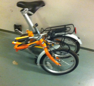 Hopfällbar cykel